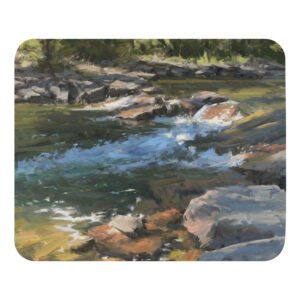 Mouse pad - Golden, Colorado: Mountain Stream, 8.7x7.1 in.