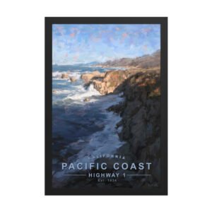 Framed Poster - California: Pacific Coast Hwy 1, 12x18 in.