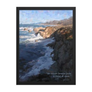 Framed Poster - California: Pacific Coast Hwy 1 18x24 in.