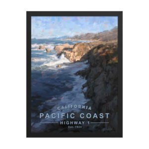 Framed Poster - California: Pacific Coast Hwy 1, 18x24 in.