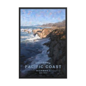 Framed Poster - California: Pacific Coast Hwy 1, 24x36 in.