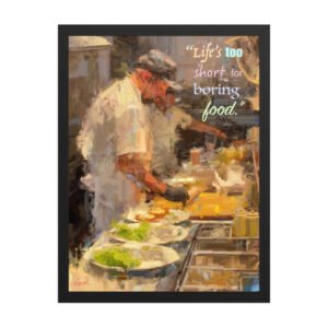 Framed Poster - Chefs at Work, 18x24 in.