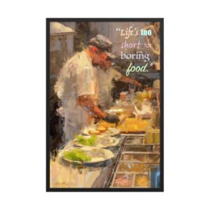 Framed Poster - Chefs at Work, 24x36 in.